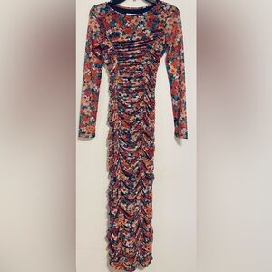 Charlie Holiday Valentina Ruched Long Sleeve Dress